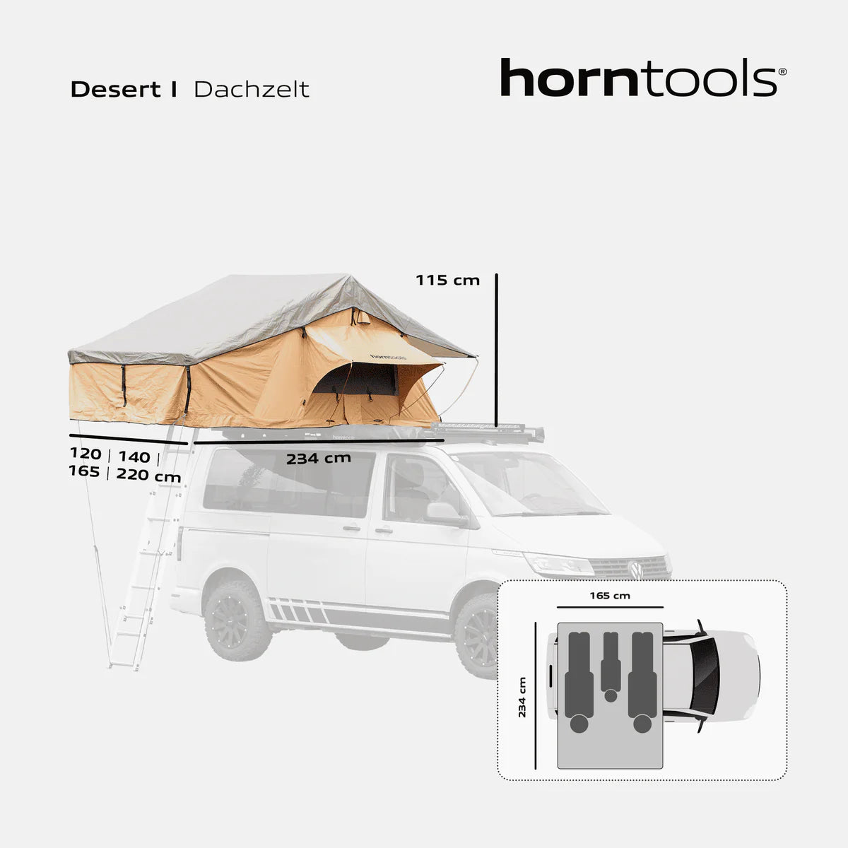 Dachzelt Desert - vier Größen