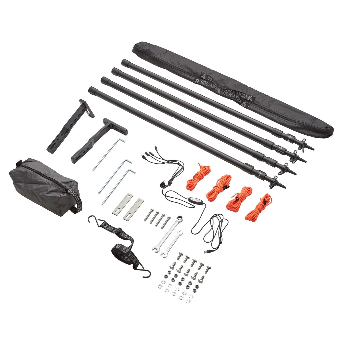VICKYWOOD Seitenmarkise Hardcover 270° BRANCH CLEAN
