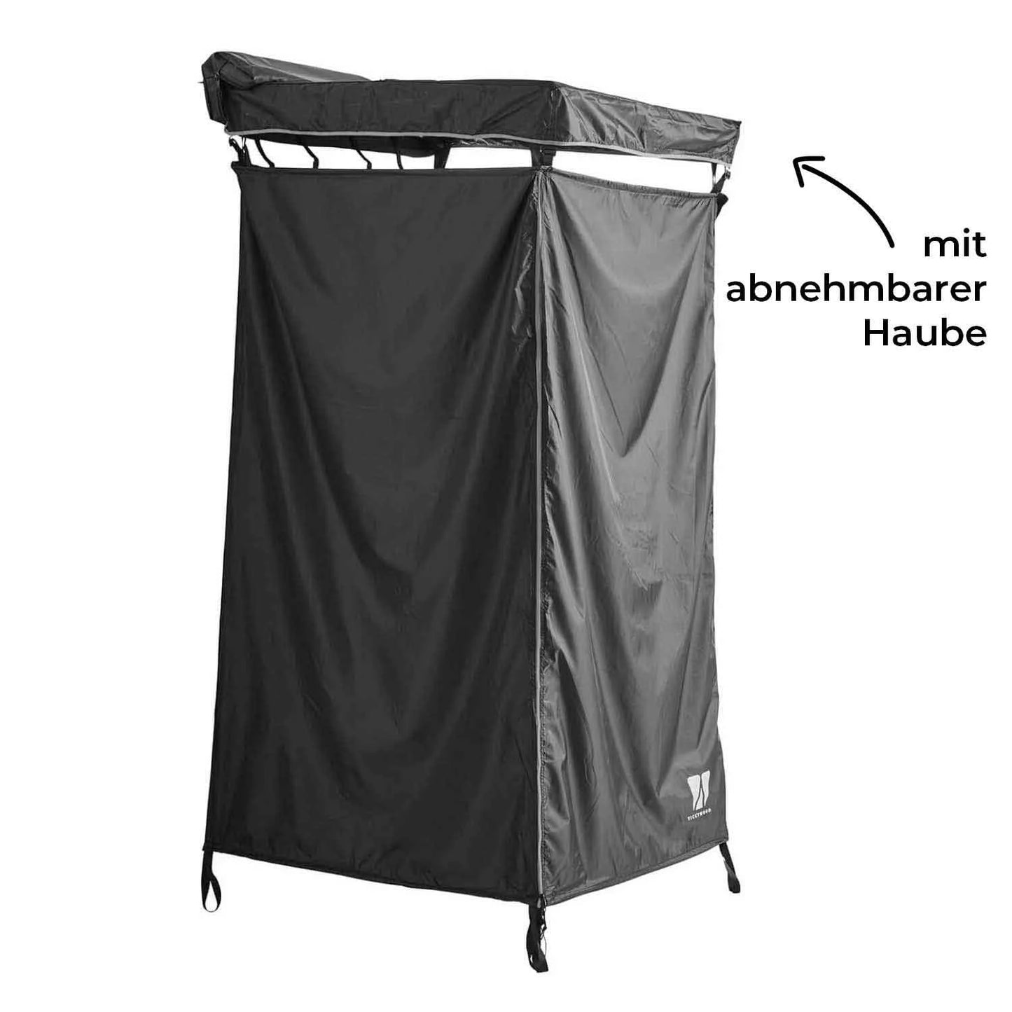 Duschzelt mit Regenhaube 100cm schwarz